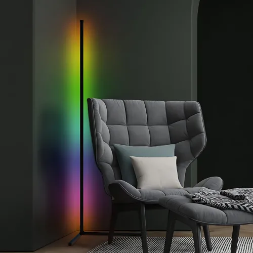 Підлогова LED-лампа, кутовий розумний USB-світильник з RGB-підсвіткою, пультом керування - фото 6