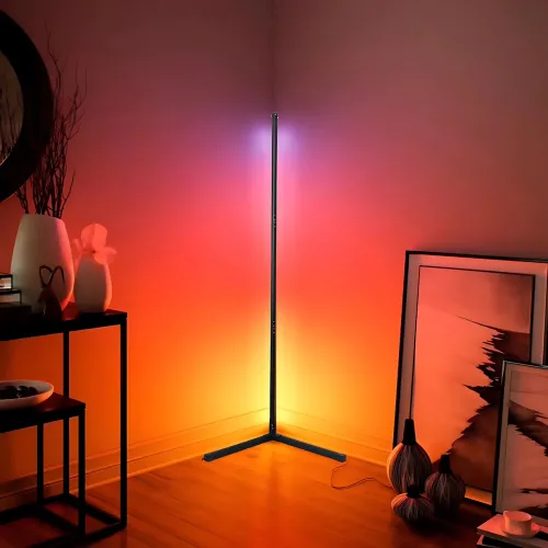 Підлогова LED-лампа, кутовий розумний USB-світильник з RGB-підсвіткою, пультом керування - фото 8