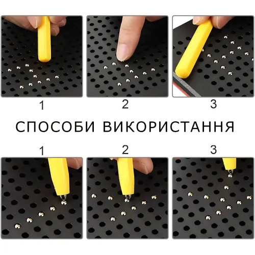 Магнітний планшет Magpad 1763-2, магнітна дошка зі стилусом для малювання магнітами, 714 магнітних кульок - фото 6
