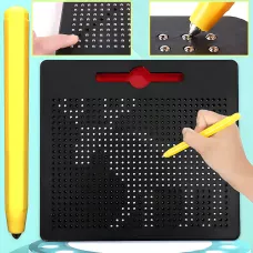 Магнітний планшет Magpad 1763-2, магнітна дошка зі стилусом для малювання магнітами, 714 магнітних кульок