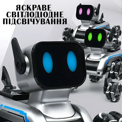 Інтелектуальна іграшка робот, трюкова машинка AND 2950-1 з 2 пультами, восьмиколісна трюкова робот-собака - фото 5