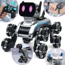 Интеллектуальная игрушка робот, трюковая машинка AND 2950-1 с 2 пультами, восьмиколесная трюковая робот-собака