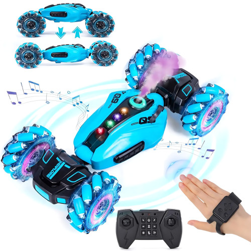 Машинка-перевертыш Toy car AND 2277-3B с LED-подсветкой, паром и звуковыми эффектами, 2 пульта д/у - фото 5