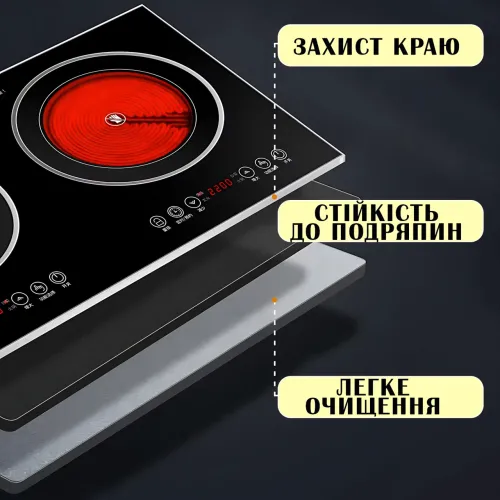 Настольная инфракрасная плита Crownberg CB-1327, 2 конфорки по 2000 Вт - фото 8