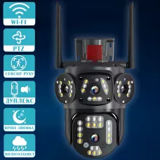Вулична PTZ-камера відеоспостереження 3L-V30-4G з WiFi та 4G, подвійний об'єктив 4+4 Мп, дуплекс