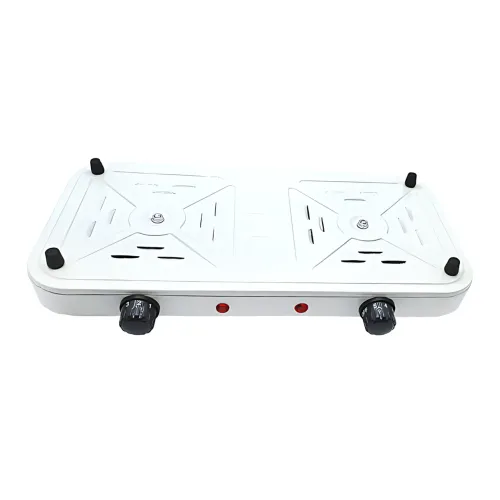 Настольная спиральная электроплита  CROWNBERG CB-3744 2000 Вт, портативная, с 2 конфорками, белый - фото 7