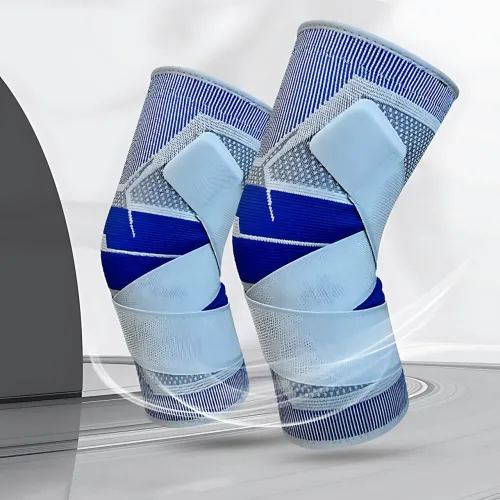 Активний бандаж колінного суглоба, колінний ортез KNEE SUPPORT динамічний бандаж із силіконовим кільцем - фото 10
