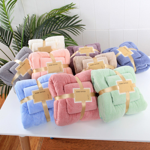 Набор 2 флисовых полотенец Мечта Towel blanket  AND 521-2415, банное 145х80 см, для лица 75х35 см Бордовый - фото 8