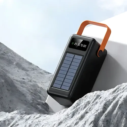 Power Bank AND YM-638 CX на сонячній батареї 100000 mAh з USB і вбудованими кабелями - фото 9