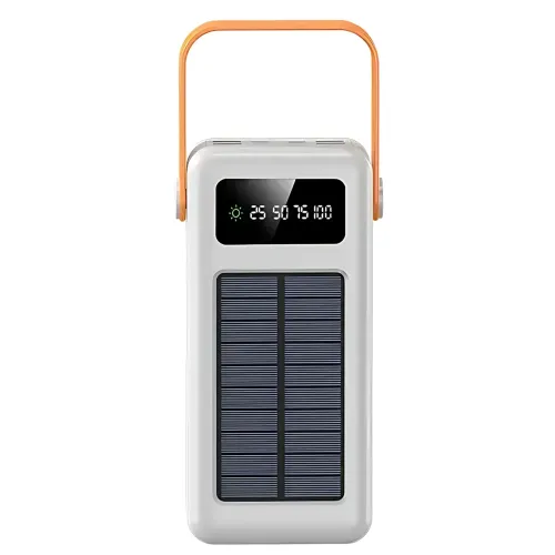 Портативне зарядне AND YM-639CX на сонячній батареї, power bank 120000 mAh з USB і вбудованими кабелями - фото 9