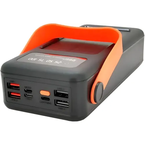 Повербанк AND YM-635CX на сонячній батареї 50000 mAh з USB і вбудованими кабелями Чорний - фото 5