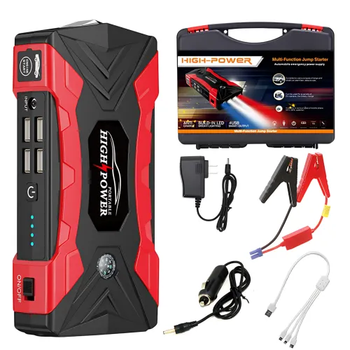 Пускозарядний пристрій JUMPSTARTER QY33, 12 В, 99800 мАh, 500 А, ліхтар, заряджання для телефона - фото 10
