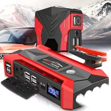 Пуско-зарядное устройство JUMPSTARTER QY33, 12 В, 99800 мАh, 500 А, фонарь, зарядка для телефона