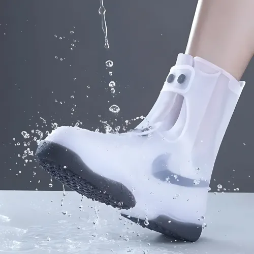 Дизайнерські бахіли на взуття AND141 грязь- водозахисні, силіконові чохли-дощовики для взуття, 43-45 розмір - фото 3