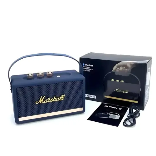 Портативна колонка MARSHALL l Killburn W4 – 5 Вт, Bluetooth 5.1, FM-радіо, TWS, до 5 годин роботи Синій - фото 2
