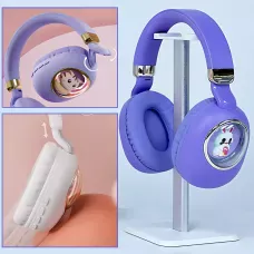 Детские беспроводные наушники ST862 A.B.C.D с Led-подсветкой, наушники TOY IN A CAPSULE Фиолетовый