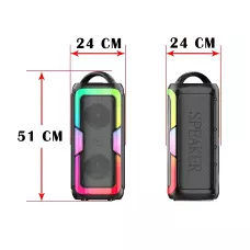 Портативна Bluetooth колонка JQS4407 з мікрофоном та пультом, RGB-підсвічуванням