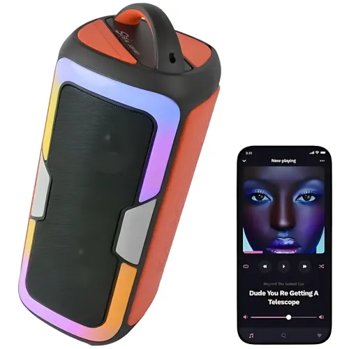 Портативная Bluetooth колонка JQS4407 с микрофоном, пультом и RGB-подсветкой - фото 7
