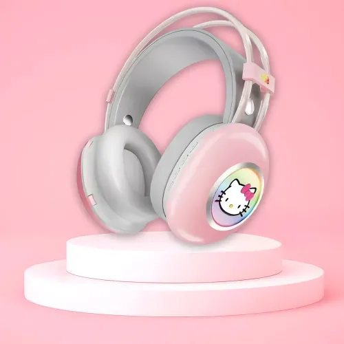 Навушники Bluetooth Hello Kitty PG-706H з RGB підсвічуванням, мікрофоном, підтримкою карт пам'яті - фото 10
