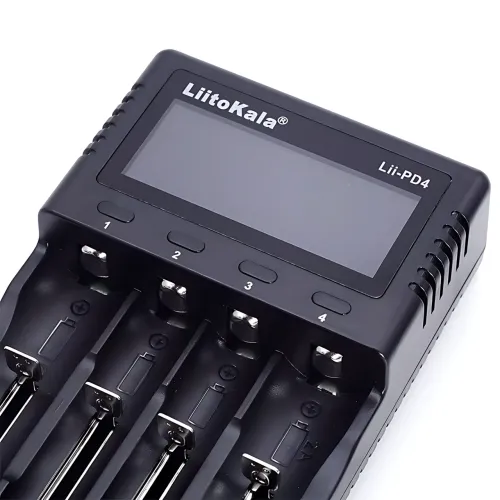 Інтелектуальний зарядний пристрій LiitoKala Lii-PD4 на 4 слоти з LCD-дисплеєм, універсальна сумісність - фото 5