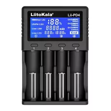 Интеллектуальное зарядное устройство LiitoKala Lii-PD4 на 4 слота, с LCD дисплеем, универсальная совместимость