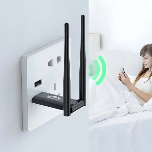 USB WiFi ретранслятор із двома антенами, швидкістю до 300 Мбіт/с, 20 м покриття - фото 6