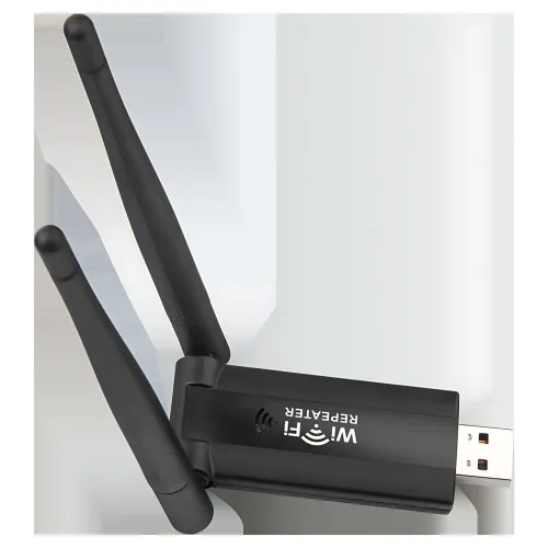 USB WiFi ретранслятор із двома антенами, швидкістю до 300 Мбіт/с, 20 м покриття - фото 3