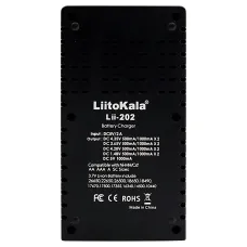 Умное зарядное устройство LiitoKala Lii-202 с Power Bank, для всех типов аккумуляторов: 18650, AA, AAA, Li-Ion