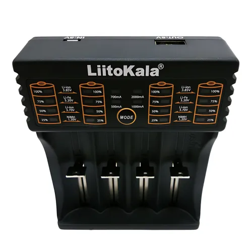 Зарядний пристрій LiitoKala Lii-402 для 4-х 18650 з функцією Power Bank, 4 канали, швидке заряджання 2 А - фото 5