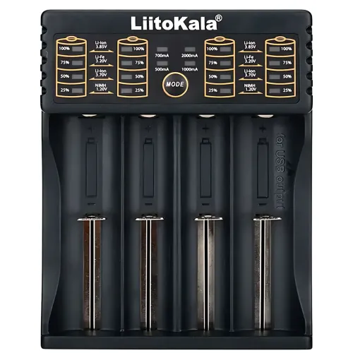 Зарядний пристрій LiitoKala Lii-402 для 4-х 18650 з функцією Power Bank, 4 канали, швидке заряджання 2 А - фото 2