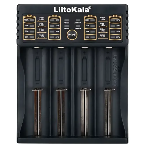 Зарядное устройство LiitoKala Lii-402 для 4-х 18650 с функцией Power Bank, 4 канала, быстрая зарядка 2А - фото 2
