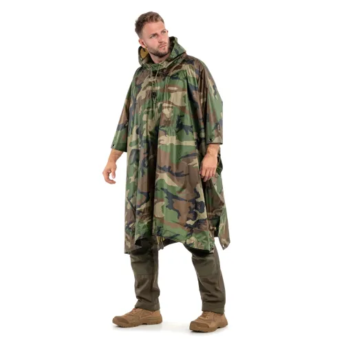 Дощовик Raincoat AND-1, накидка від дощу 3 в 1: плащ намету пончо, 200 х 150 см, камуфляж - фото 16