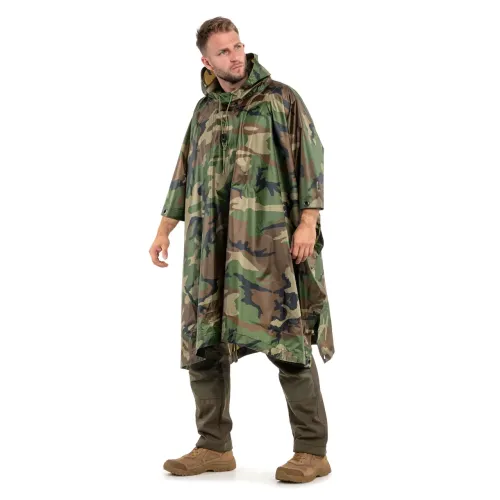Дощовик Raincoat AND-1, накидка від дощу 3 в 1: плащ намету пончо, 200 х 150 см, камуфляж - фото 2