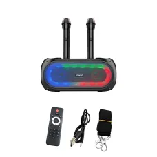 Портативна акустична Bluetooth колонка ZQS4247 з радіомікрофонами та TWS