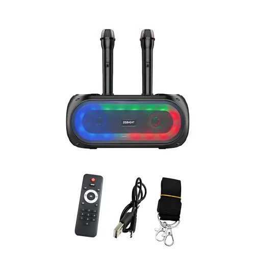 Портативная акустическая Bluetooth колонка ZQS4247 с радиомикрофонами и TWS - фото 8