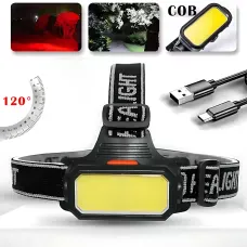 Налобный фонарь аккумуляторный Bailong BL-5120, с micro USB, белым и красным светом
