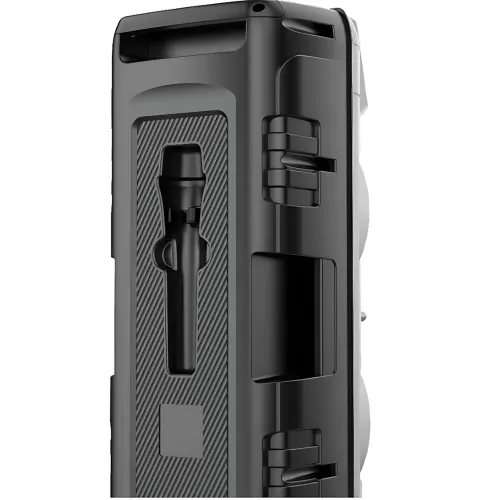 Портативная акустическая система, музыкальная Bluetooth колонка ZQS8210 с пультом и микрофоном, на колесах - фото 7