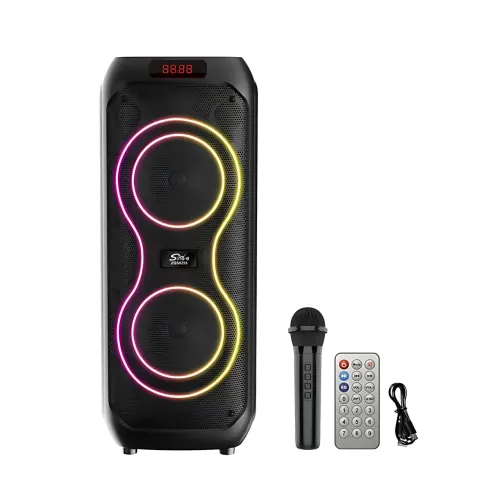 Портативная колонка SING-E ZQS8255 с караоке, Bluetooth, 40 Вт, 12'' динамик, RGB-подсветка, FM-радио - фото 9