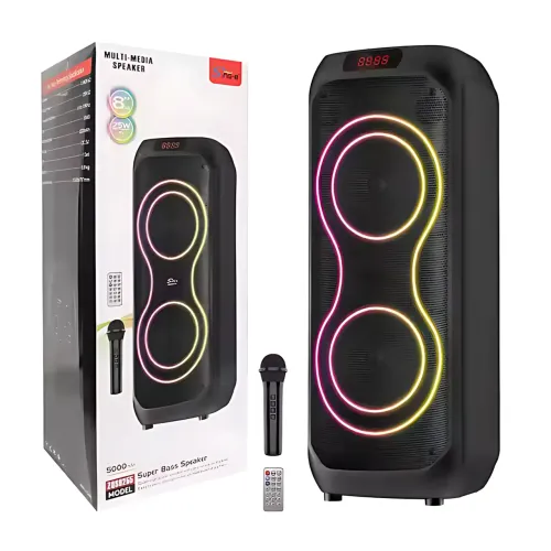 Портативная колонка SING-E ZQS8255 с караоке, Bluetooth, 40 Вт, 12'' динамик, RGB-подсветка, FM-радио - фото 10
