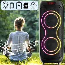 Портативная колонка SING-E ZQS8255 с караоке, Bluetooth, 40 Вт, 12'' динамик, RGB-подсветка, FM-радио