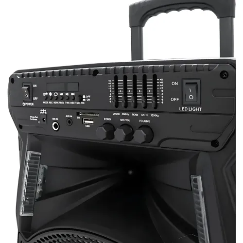 Портативна музична колонка ZXX-7373, динамік 12 400 Вт, USB/SD/FM/BT/MIC/ДК, 53х35х28см - фото 6
