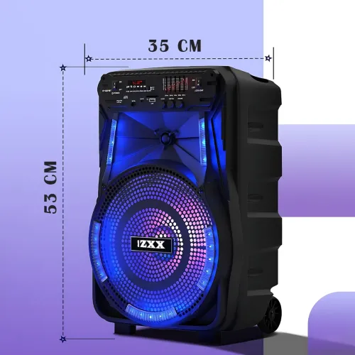 Портативна музична колонка ZXX-7373, динамік 12 400 Вт, USB/SD/FM/BT/MIC/ДК, 53х35х28см - фото 9