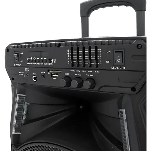 Портативная музыкальная колонка ZXX-7373, динамик 12'' 400 Вт, USB/SD/FM/BT/MIC/ДК, 53х35х28см - фото 6