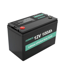 Літій-залізо-фосфатний акумулятор ENERSUN LiFePO4 12.8 В 100 А·год з BMS і Bluetooth, 1.28 кВт, для ДБЖ AUMOON