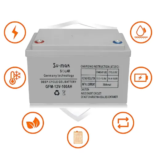 Аккумулятор гелевый SU-MAK GEL Battery 100 Ah 12 V, официальный тяговый акб, для solar панелей GFM100