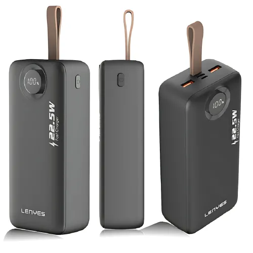 Power bank LENYES PX387D 30000mAh 22.5W з LED-дисплеєм, підтримкою швидкого заряджання