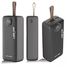 Power bank LENYES PX387D 30000mAh 22.5W з LED-дисплеєм, підтримкою швидкого заряджання