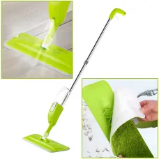 Швабра Healthy Spray Mop з ємністю для води та розпилювачем, розбірна швабра Спрей-моп, зелений