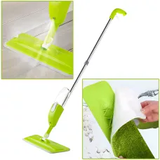Швабра Healthy Spray Mop з ємністю для води та розпилювачем, розбірна швабра Спрей-моп, зелений