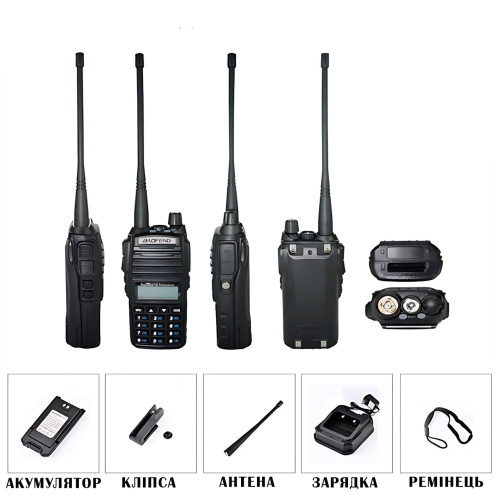 Рация Baofeng UV-9R Plus (IP67, 8 Вт, Dual Band, 2800 мАч, фонарик, FM-радио, III режима мощности) - фото 3